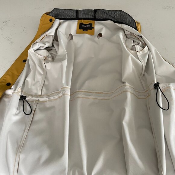 Soaked in Luxury Leyton Hooded Rain Coat Style 30403161 Gold Blk Danish Brand S - Picture 9 of 15